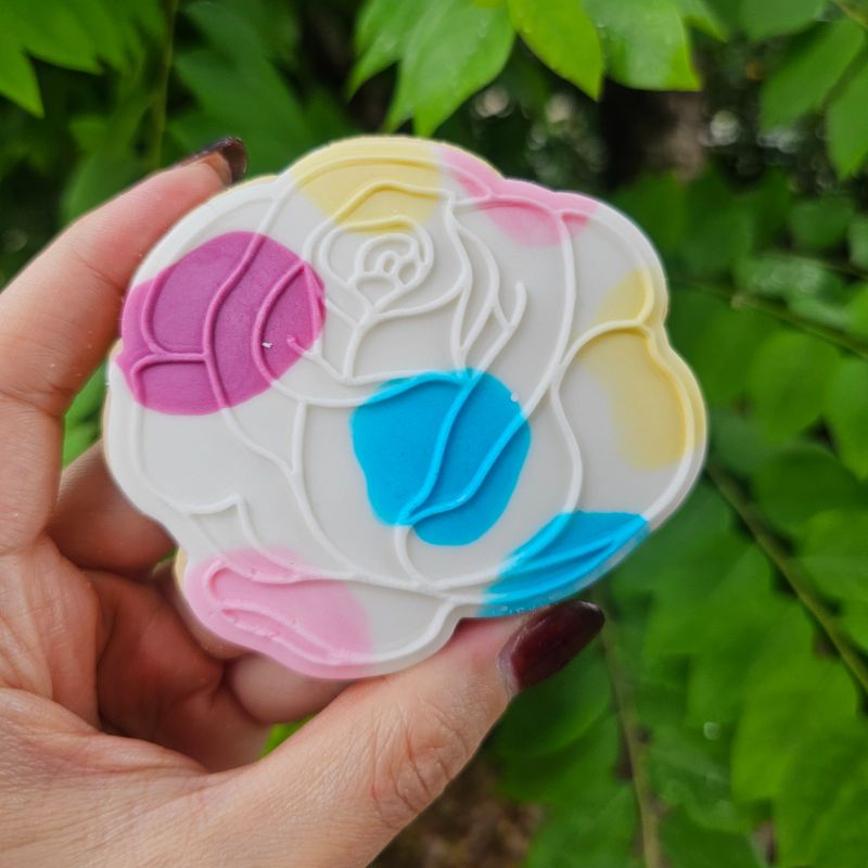 Simple Floral Rose Cookie Cutter and Embosser