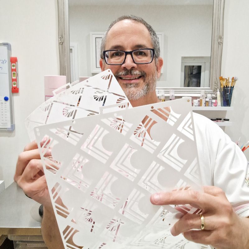 Royal Gatsby Double Layer Full Wrap Cake Stencil design by ML Bespoke Cakes