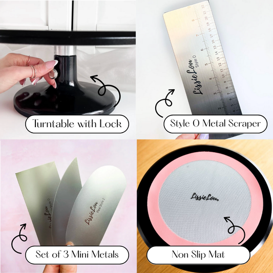 The Ultimate Cake Bakers Product Bundle OFFER - Turntable with Stop Lock Mechanism