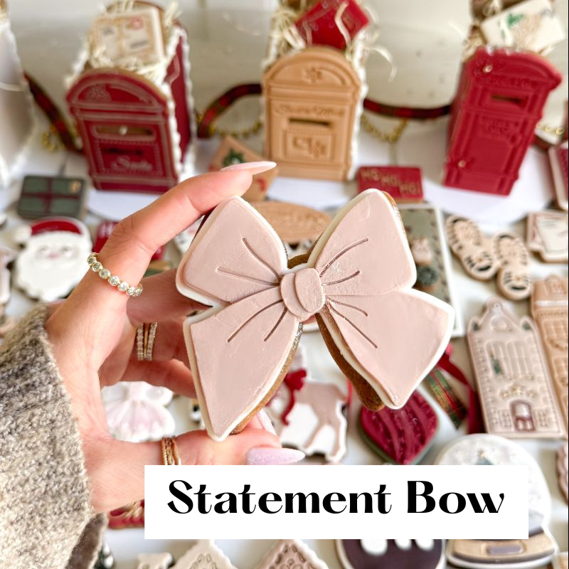 The Bow Collection Large – Set of 6 3D Cookie Stamp and Cutter - suitable for two tone effect