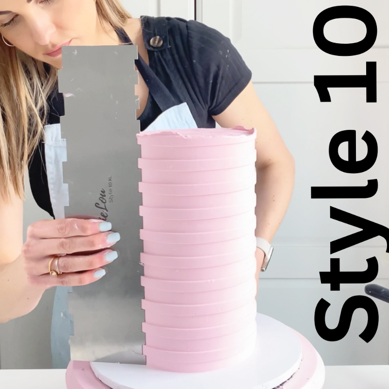 Style 10 XL Metal Rectangle Double Edged Cake Scraper