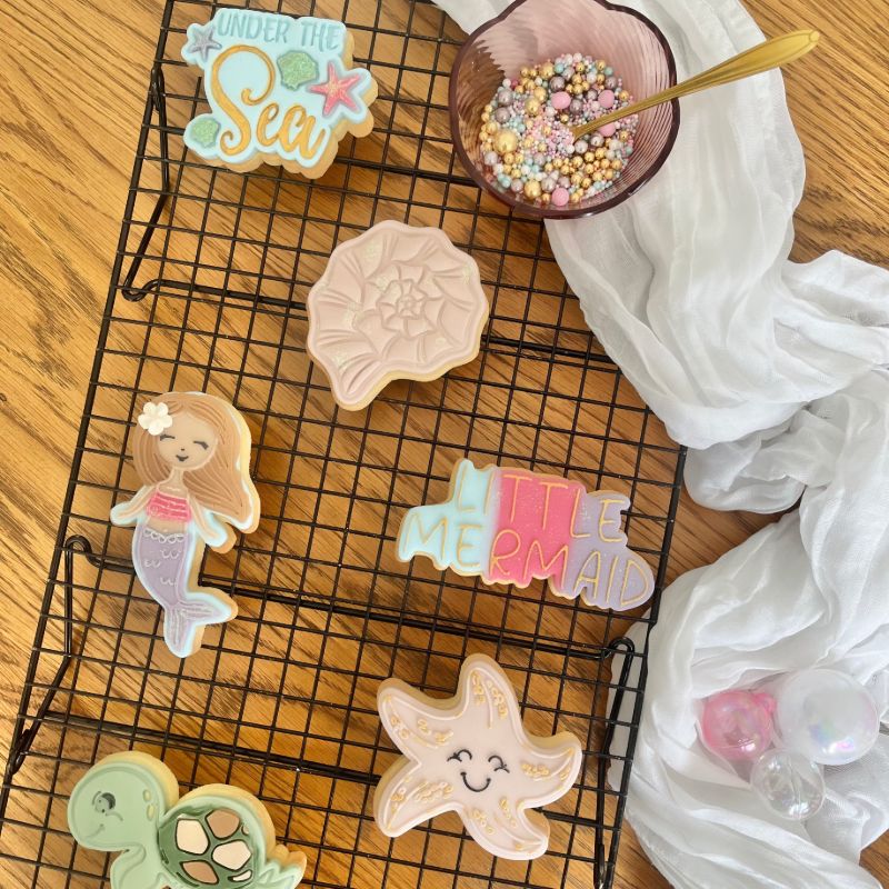 Cute Mermaid Under The Sea Cookie Cutter and Embosser