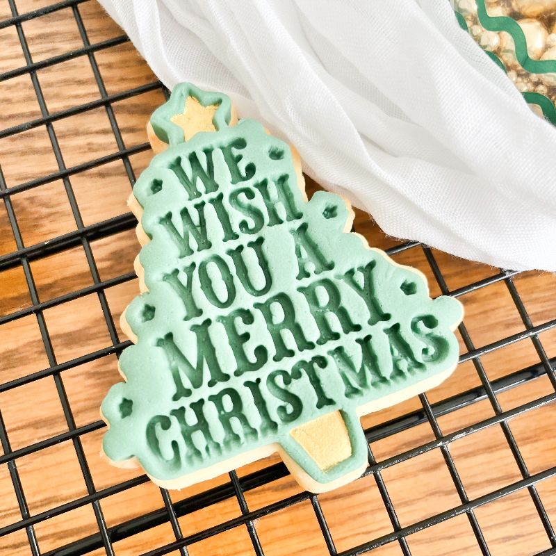We Wish You a Merry Christmas Cookie Cutter and Stamp