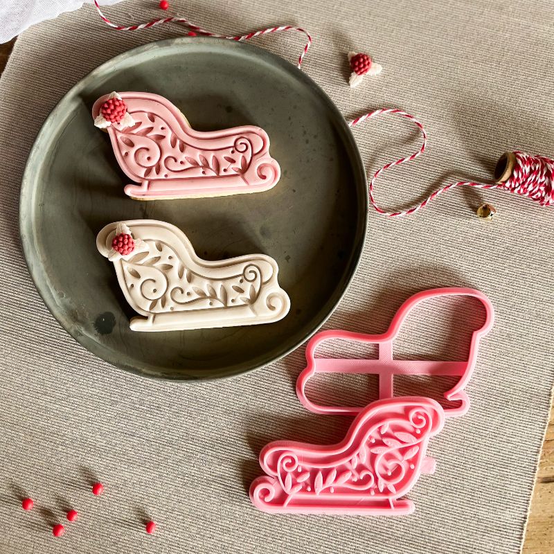 Christmas Sleigh Cookie Cutter and Stamp
