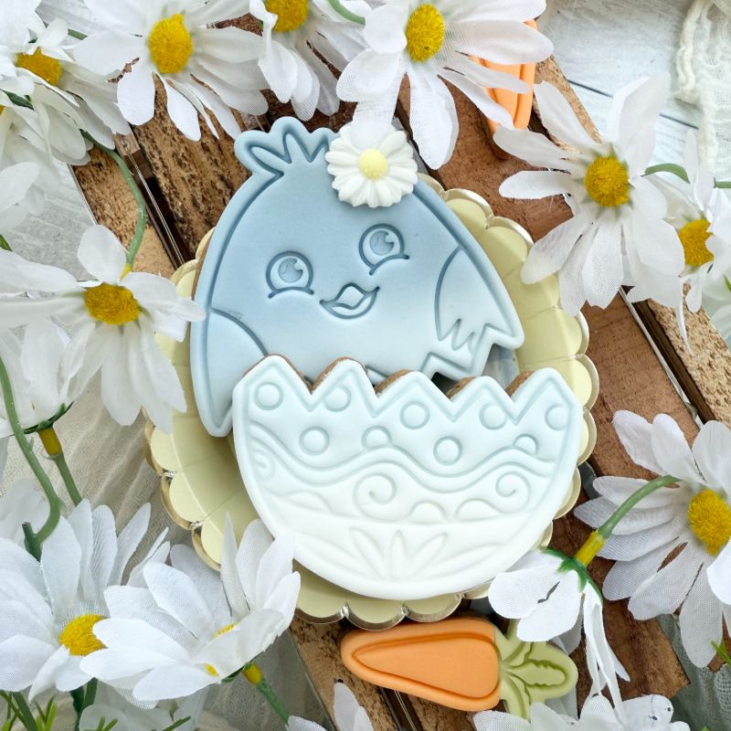 Chick Puzzle Set of 2 Easter Cookie Cutter and Stamp