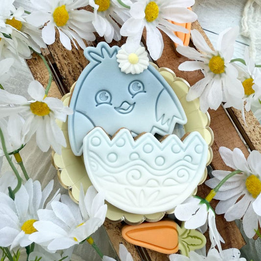 Chick Puzzle Set of 2 Easter Cookie Cutter and Stamp