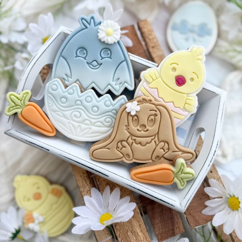 Chick Puzzle Set of 2 Easter Cookie Cutter and Stamp
