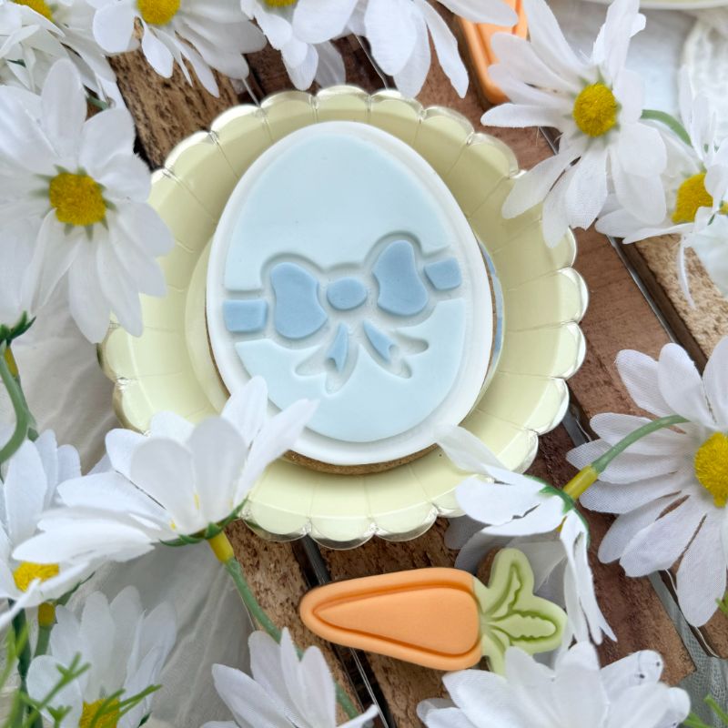 Easter Egg with Bow Cookie Cutter and Stamp