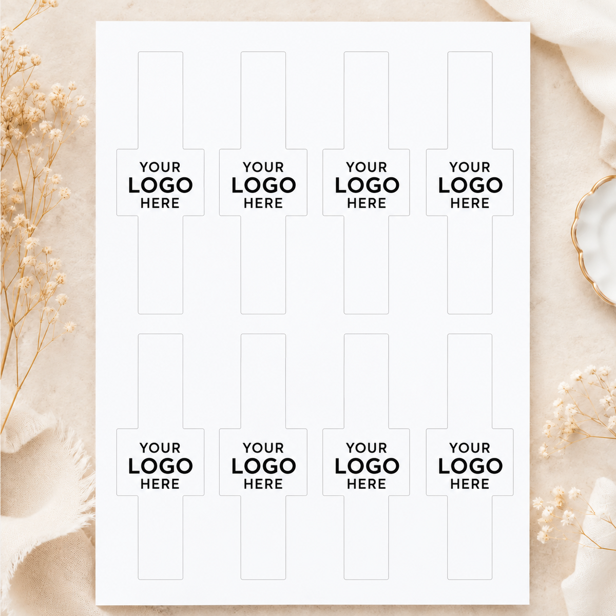Logo Wedding Taster Pot Stickers: Full Colour or Black and White - 1 Sheet (8 stickers)