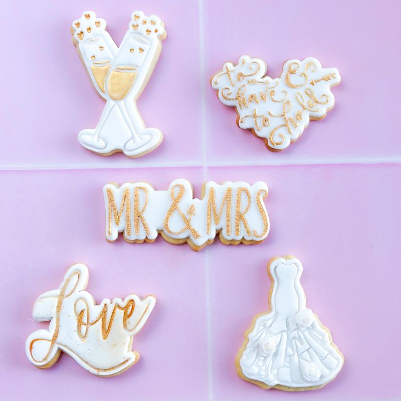 Elegant Wedding Dress Cookie Cutter and Stamp