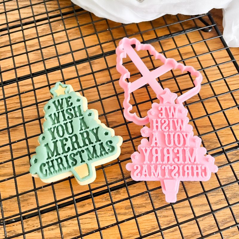 We Wish You a Merry Christmas Cookie Cutter and Stamp