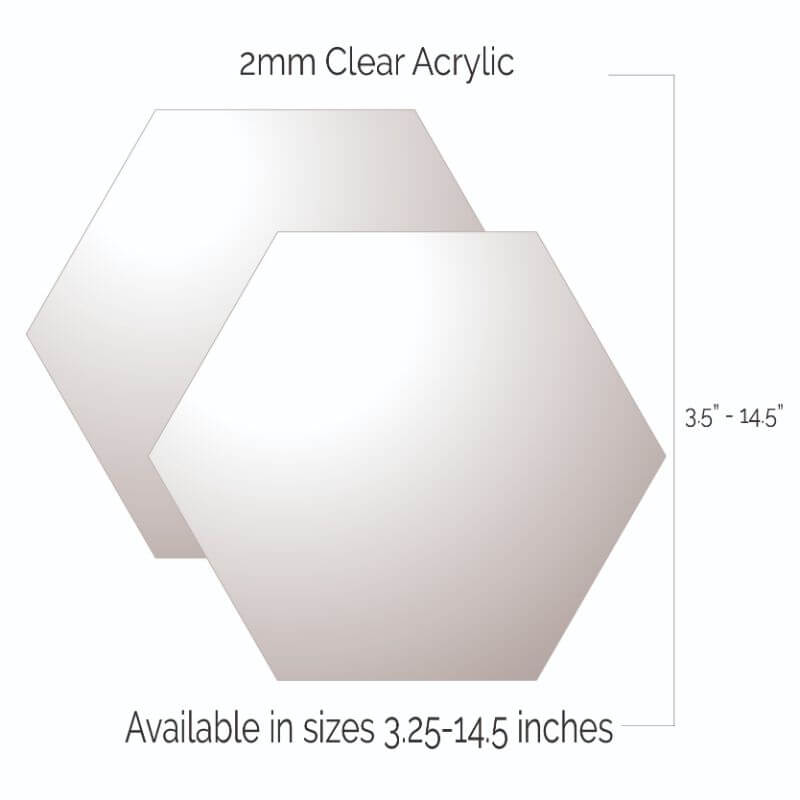 Hexagon Ganache Plates - Set of 2 - CLEAR