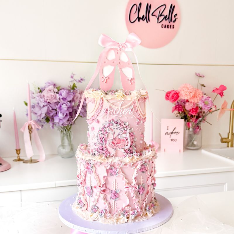 LissieLou ballet cake topper for birthday or dance cakes