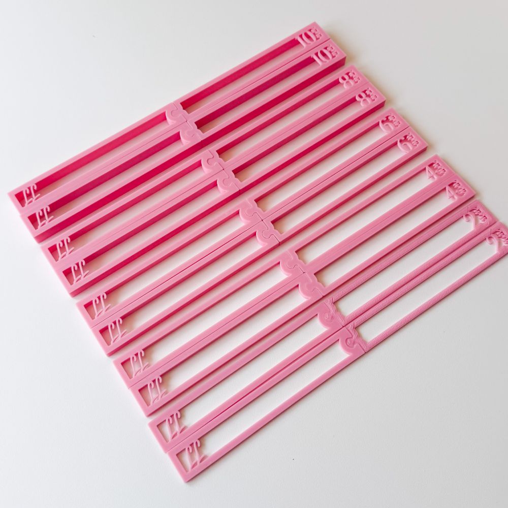 Puzzle Style Fondant and Dough Thickness Guides