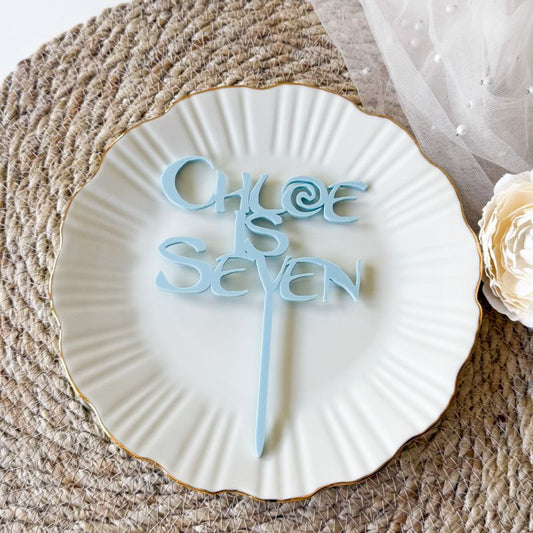 Maui Font Custom Cake Topper or Cake Motif Premium 3mm Acrylic or Birch Wood