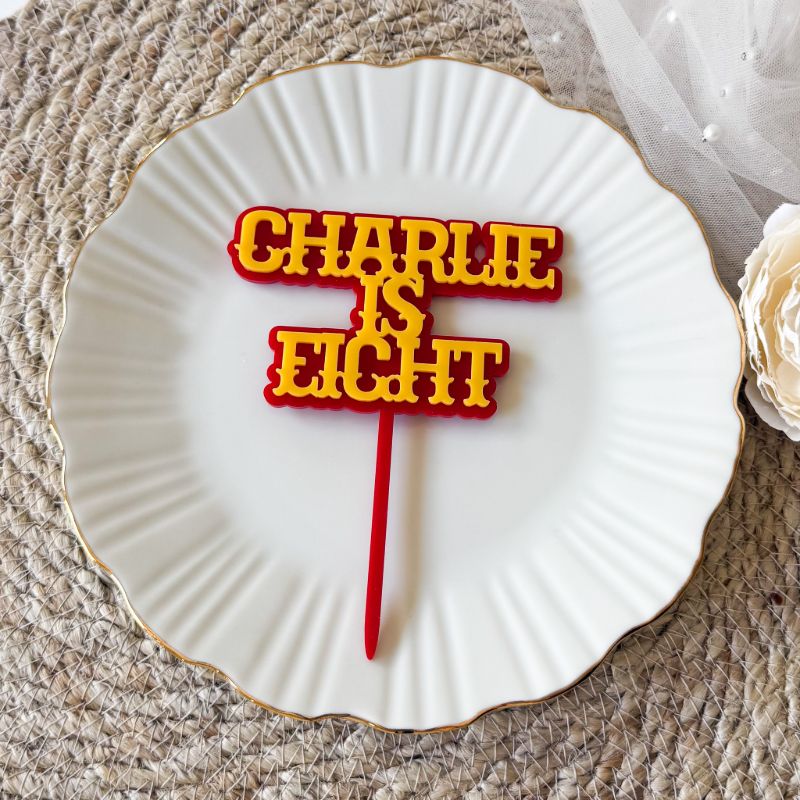 Circus Font Double Layer Cake Topper or Motif
