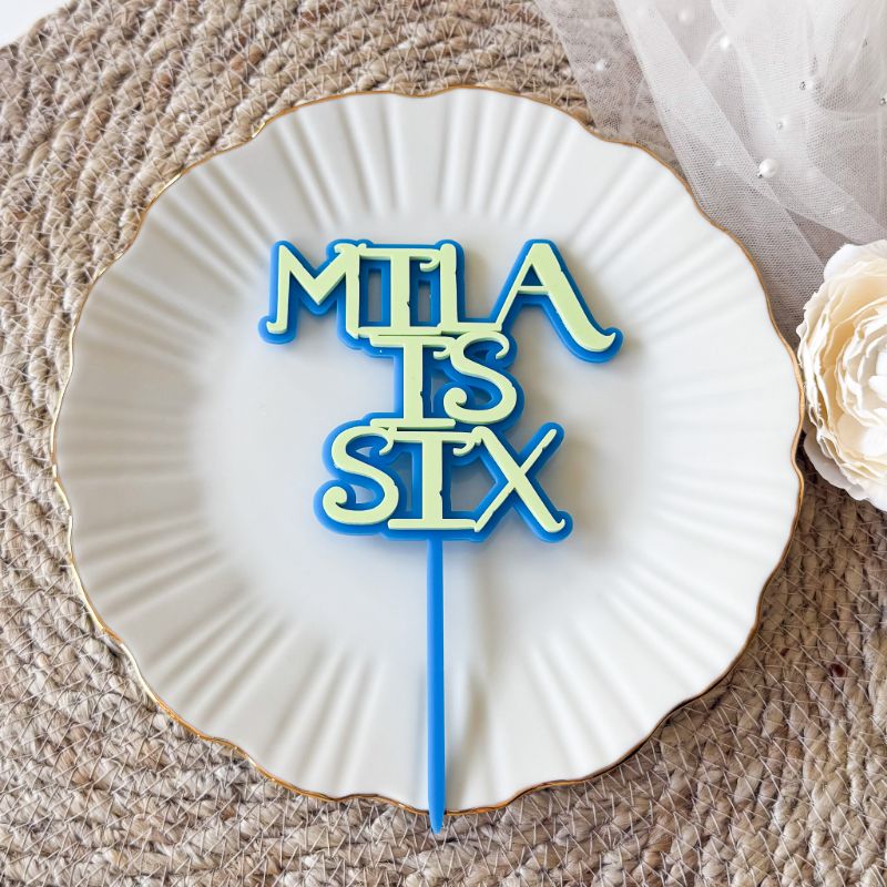 Enchanto Font Double Layer Cake Topper or Motif