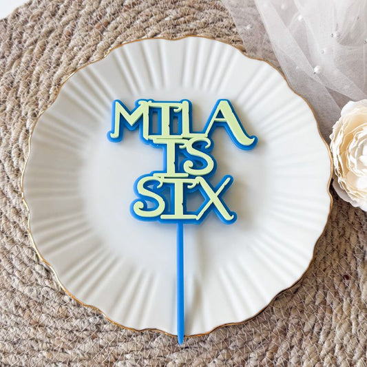 Enchanto Font Double Layer Cake Topper or Motif