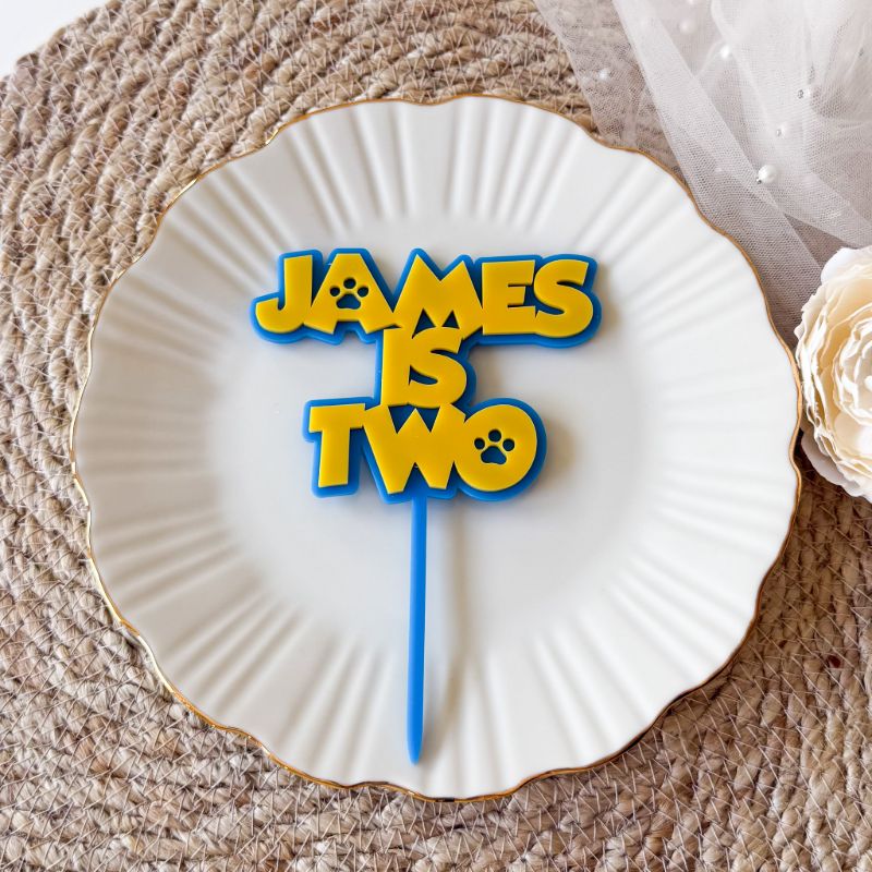 Paw Patrol Font Double Layer Cake Topper or Motif - Child TV Programme Themed Party