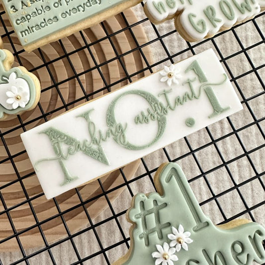 No. 1 Teaching Assistant in Verity Font Teacher Cookie Cutter and Embosser