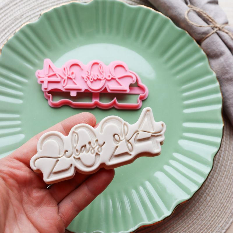 2024 in Verity Font New Year Cookie Cutter and Stamp