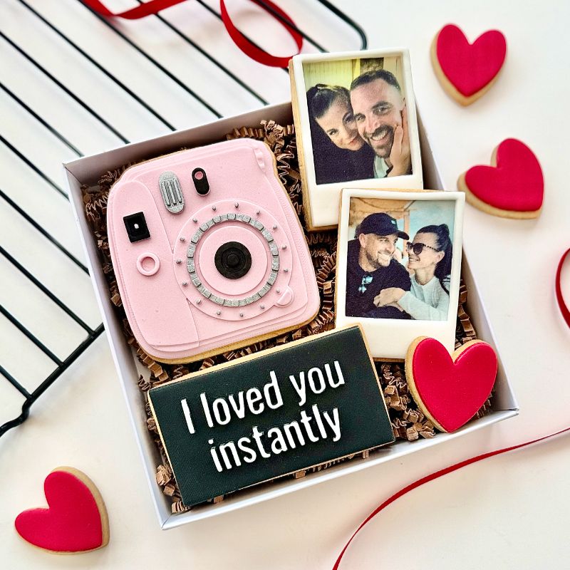 Polaroid Camera Valentine's 3D Cookie Stamp and Cutter by Mays Bakes