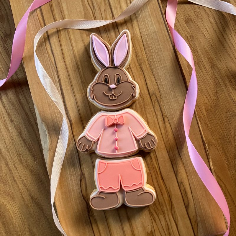 Rabbit Puzzle Set of 3 Easter Cookie Cutter and Embosser