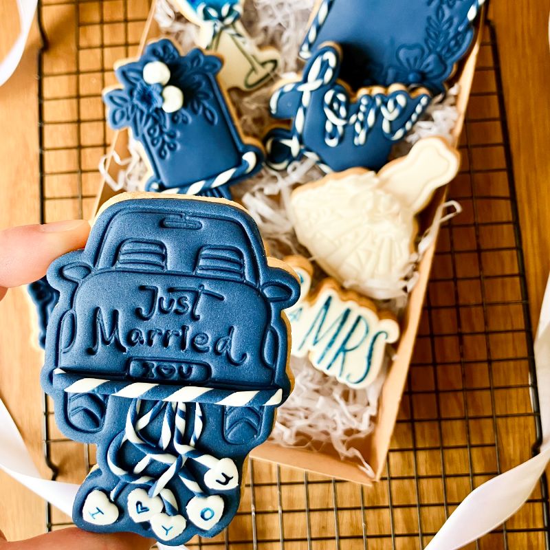 Just Married Wedding Car Cookie Cutter and Stamp