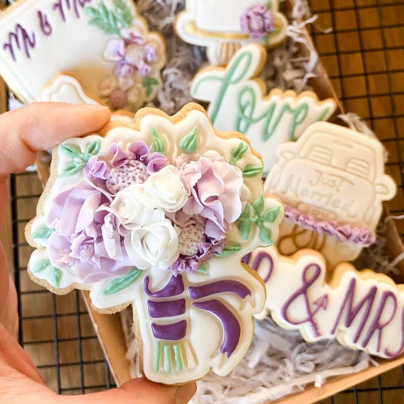 Wedding Bouquet Cookie Cutter and Stamp