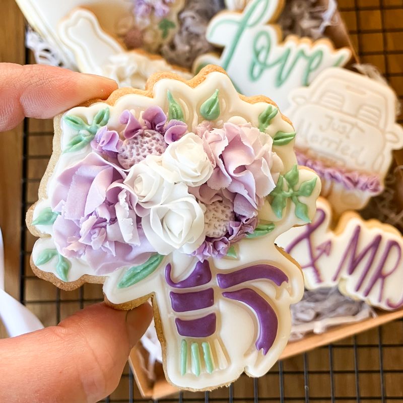 Wedding Bouquet Cookie Cutter and Stamp