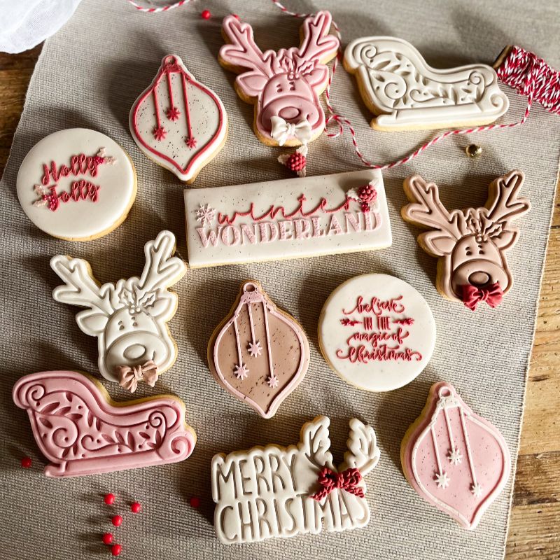 Rudolf Face Christmas Cookie Cutter and Stamp
