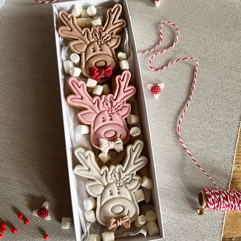 Rudolf Face Christmas Cookie Cutter and Stamp
