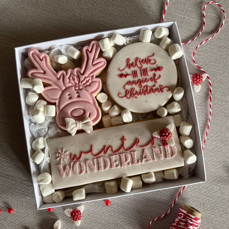 Rudolf Face Christmas Cookie Cutter and Stamp