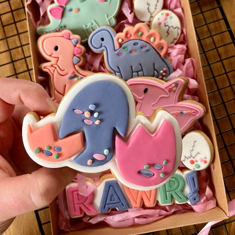 Hatching Dinosaur Eggs Cookie Cutter and Stamp