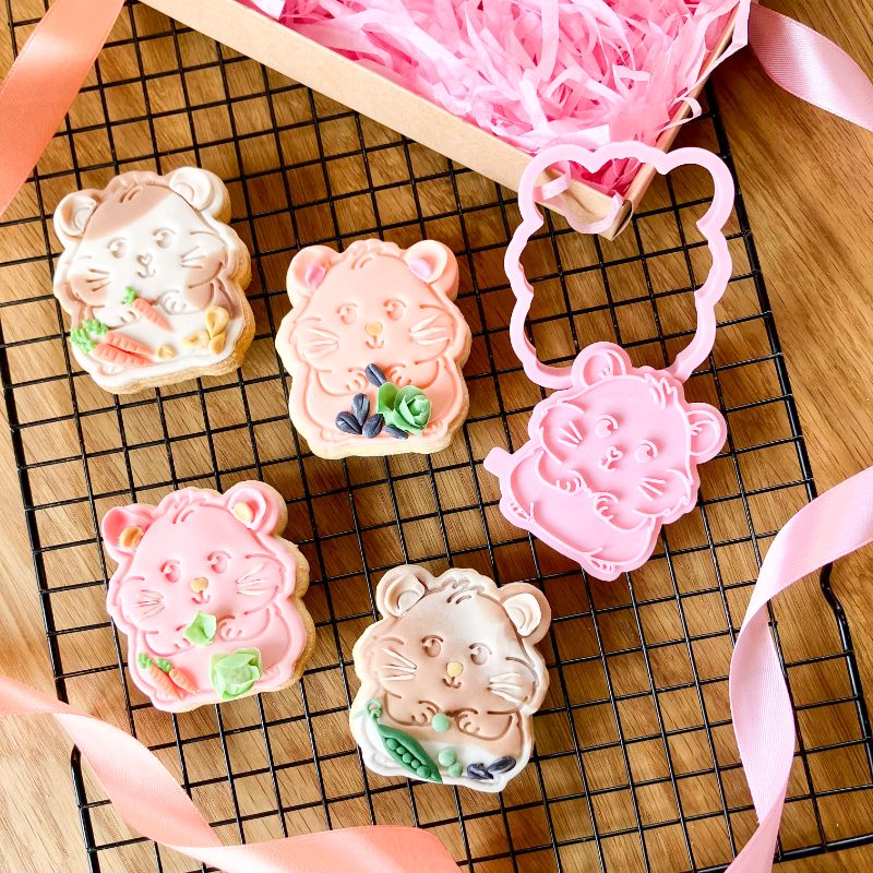 Hamster Pet Animal Cookie Cutter and Stamp