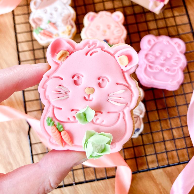 Hamster Pet Animal Cookie Cutter and Stamp
