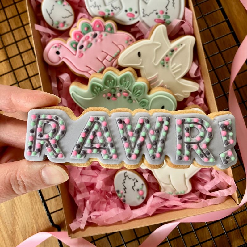 Rawr Dinosaur Cookie Cutter and Stamp