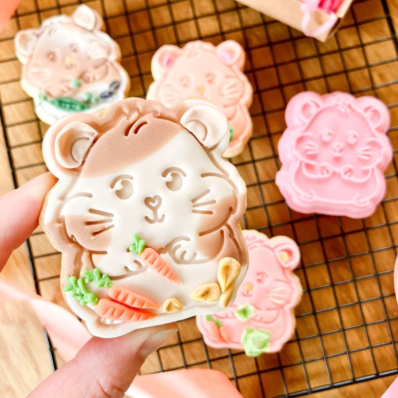 Hamster Pet Animal Cookie Cutter and Stamp