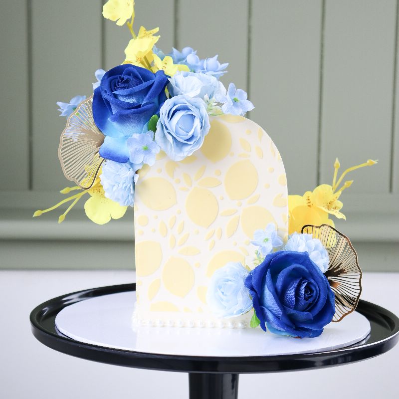 Summery Lemons Cake Stencil - Full Size Design