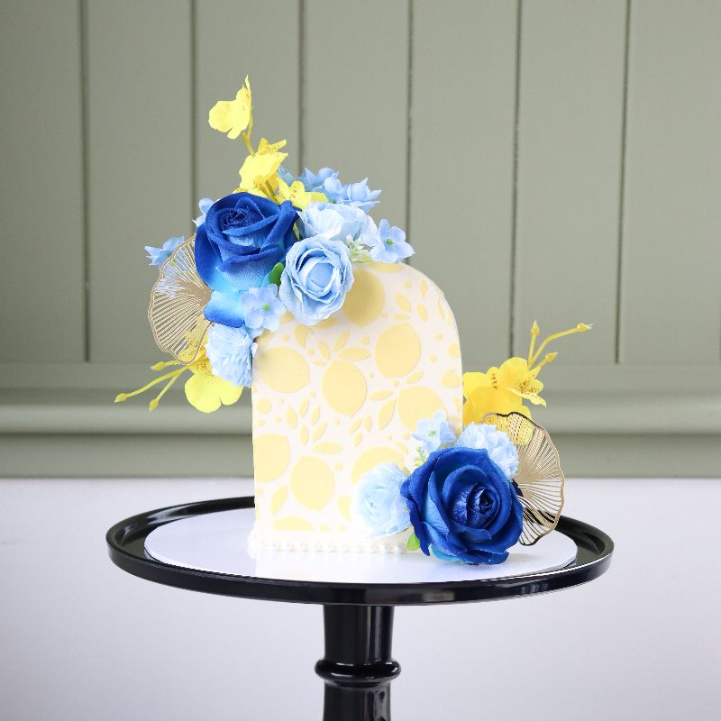 Summery Lemons Cake Stencil - Full Size Design