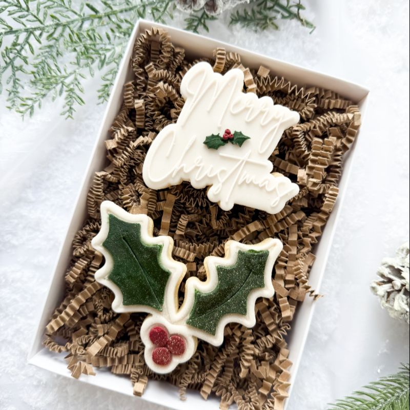 Merry Christmas Style 2 Cookie Cutter and Embosser