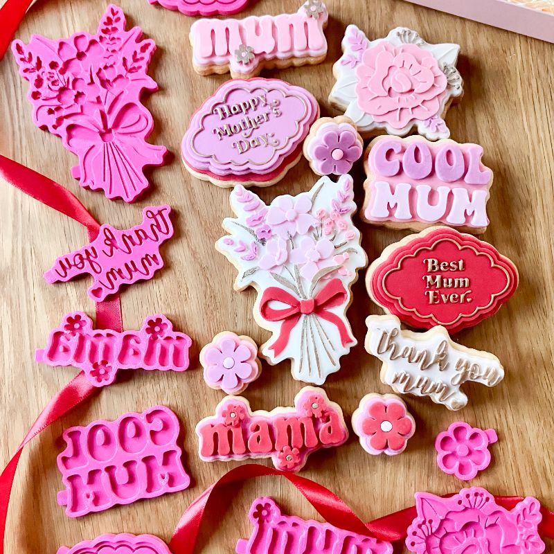 Cool Mum 3D Cookie Stamp and Cutter - suitable for two tone effect