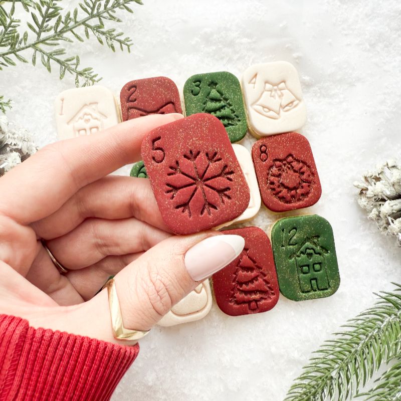 AlphaBakes Advent Calendar Set Cookie Cutters and Stamps