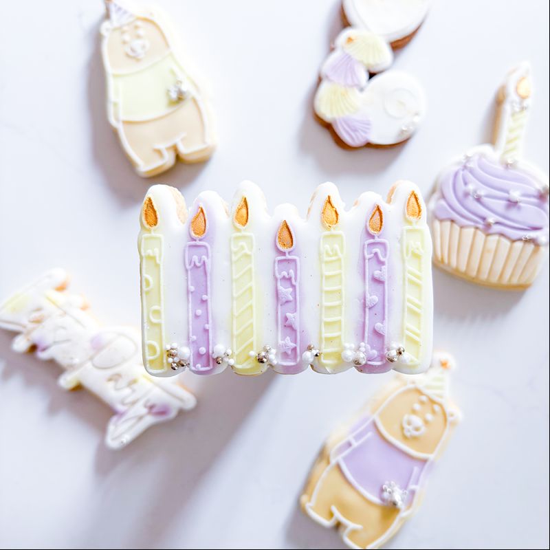 Birthday Candles Cookie Cutter and Embosser