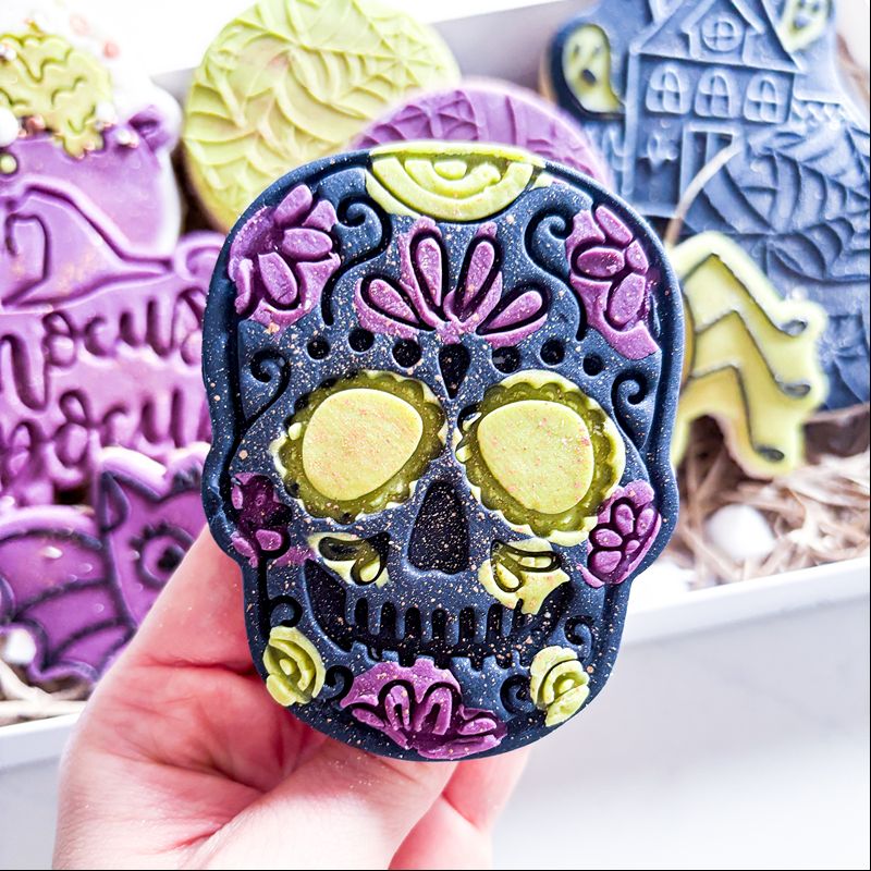 Skull Style 2 Halloween Cookie Cutter and Stamp