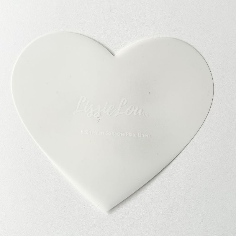 Heart Ganache Plates - Set of 2 - Heart Shaped Cake Template