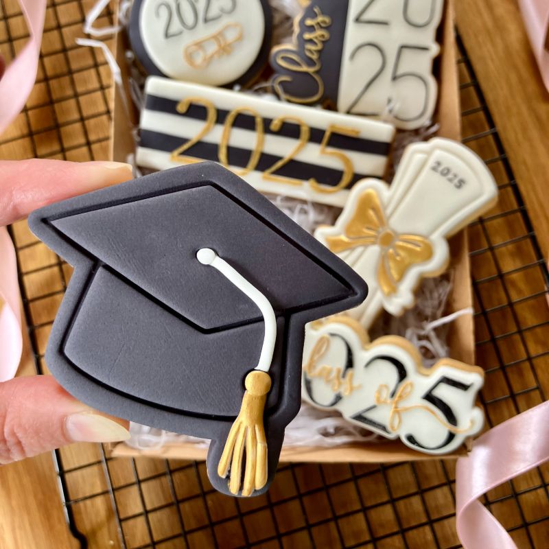 Graduation Hat Cookie Cutter and Stamp