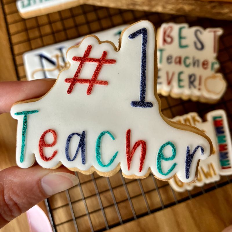Number #1 Teacher Cookie Cutter and Embosser