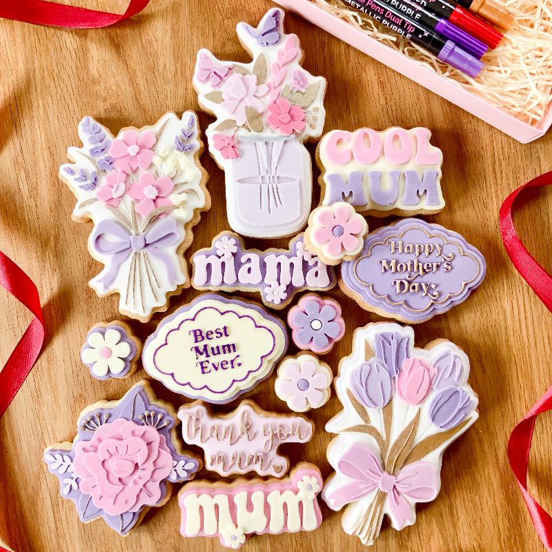 Spring Meadow Jar of Flowers Large 3D Cookie Stamp and Cutter - suitable for two tone effect