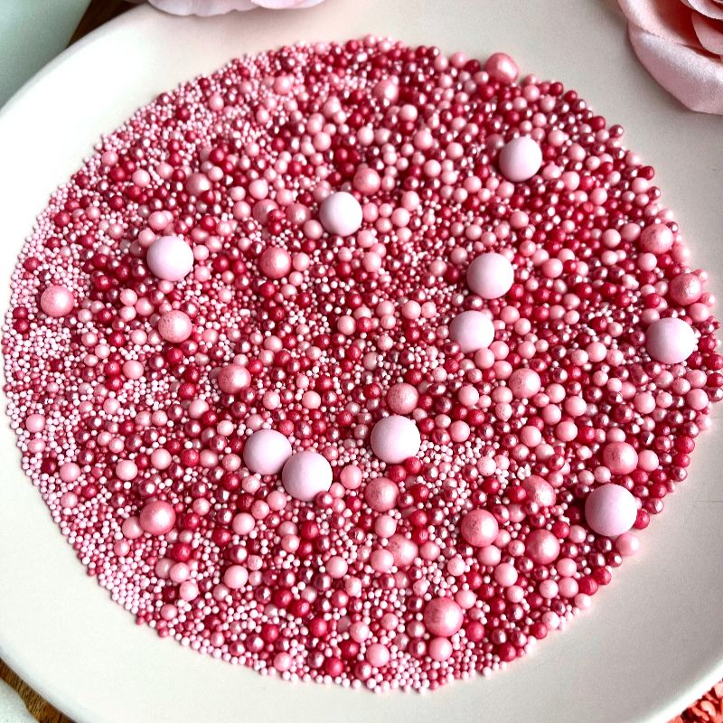 Pretty in Pink Love Pearl Mix Ball Sprinkles - Valentine's Sprinkles